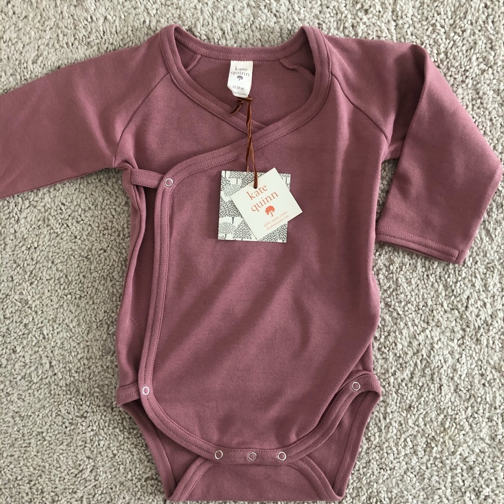 Kimono body suit in a pretty mauve color